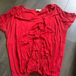 Women’s Red Top with twist accent in the front